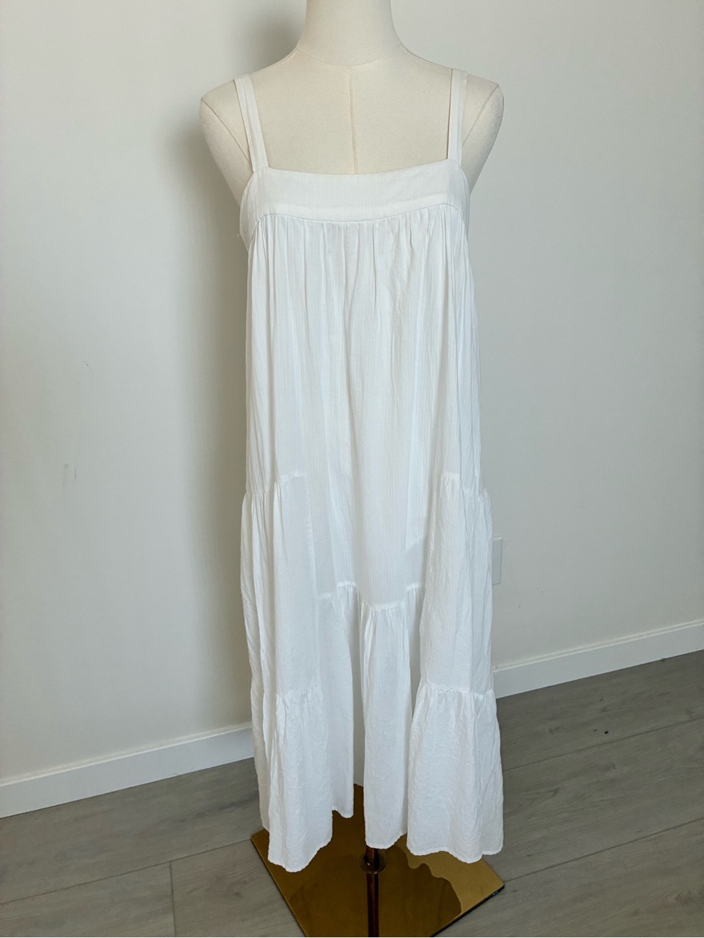 Jenni Kayne Summer Dress in White Flowy Cottage Midi